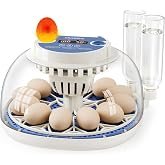 12 Egg Incubators for Hatching Eggs, Auto Turning, Temp &amp; Humidity Control | Auto Egg Turning, Auto Water Refill, 360&deg; Viewing Window, Built-in Egg Candler &amp; Air Vents