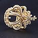 FUMUD Height 5.8'' Big Crown Crystal With Pearl Tiara Wedding Crown Bride Womens Head Band Vintage Baroque Royal HairBand Accessories (Gold)