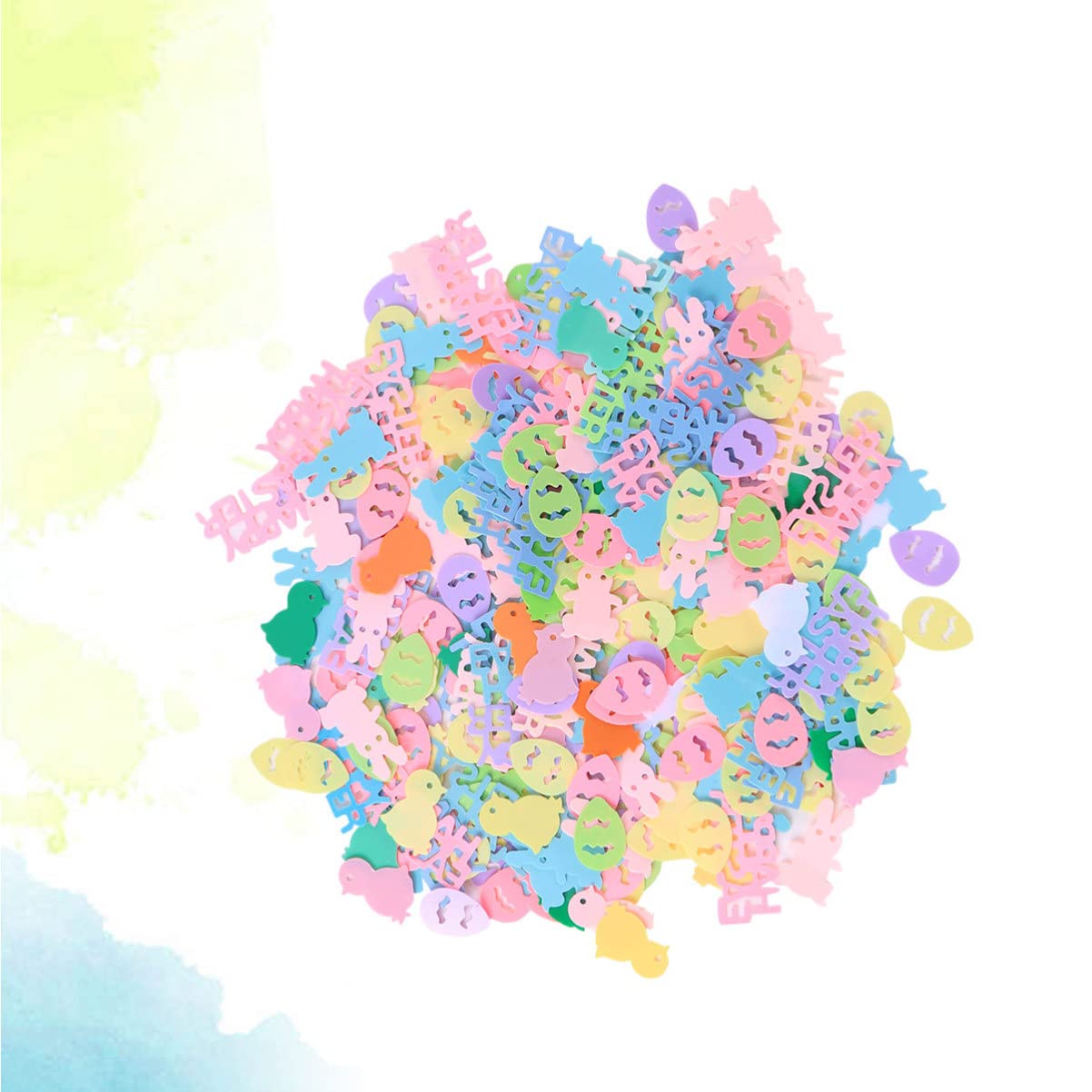 ABOOFAN 2 Packs Easter Table Confetti Bunny Chick Egg Table Scatters Aniaml Sequins Spring Party Sprinkles for Easter Baby Shower Anniversary Decorations Mixed Color