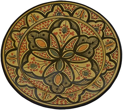 Ceramic Plates Moroccan Handmade Appetizer Tapas Serving Decorative 12 Inches Round