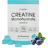 LLQQIT Creatine Monohydrate Gummies for Men & Women - 3g of Blueberry Creatine Gummies - Sugar-Free,Vegan,60 Count