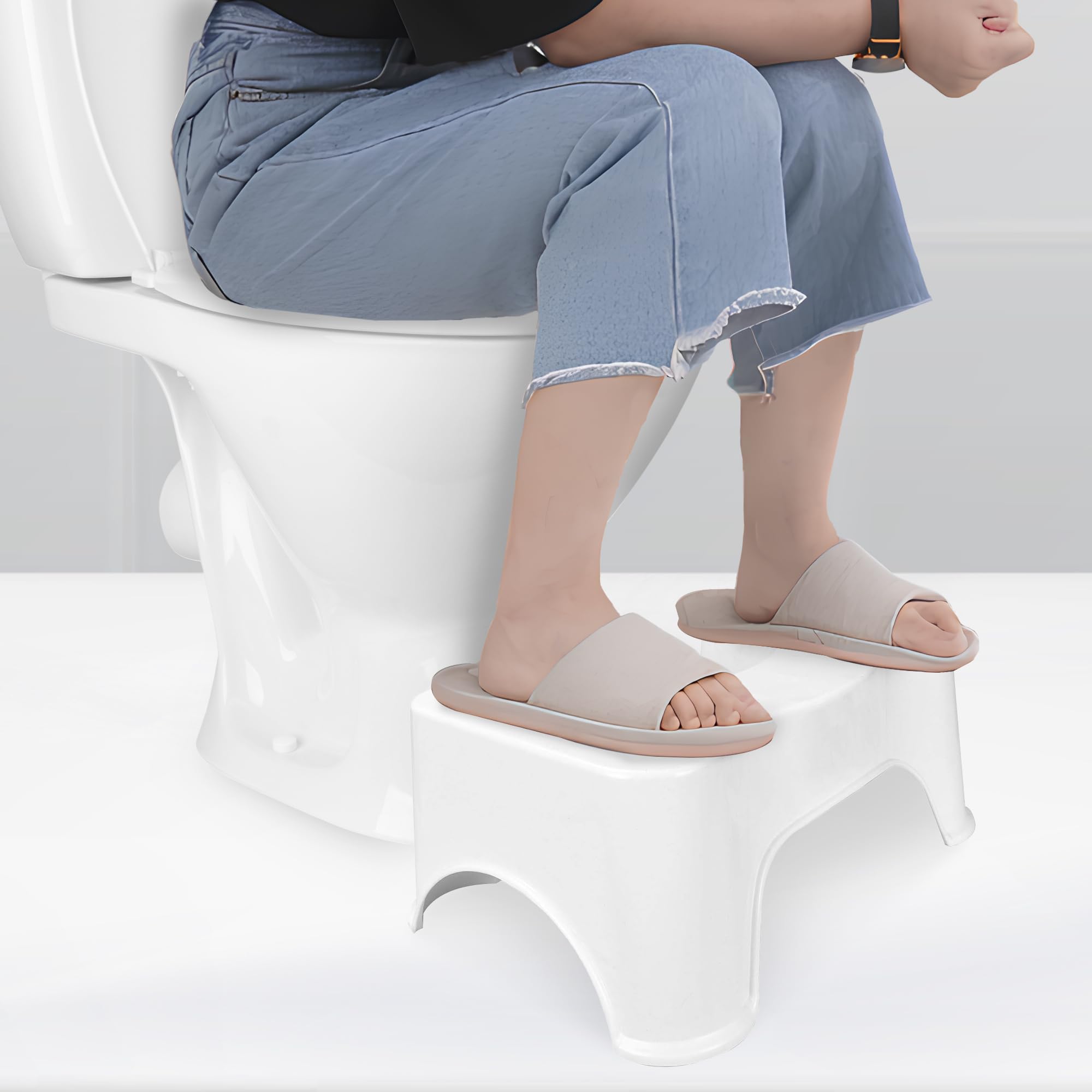 ASAB Toilet Squatting Step Stool Bathroom Potty Training With Non-Slip Feet Squat Aid Constipation Piles IBS Relief