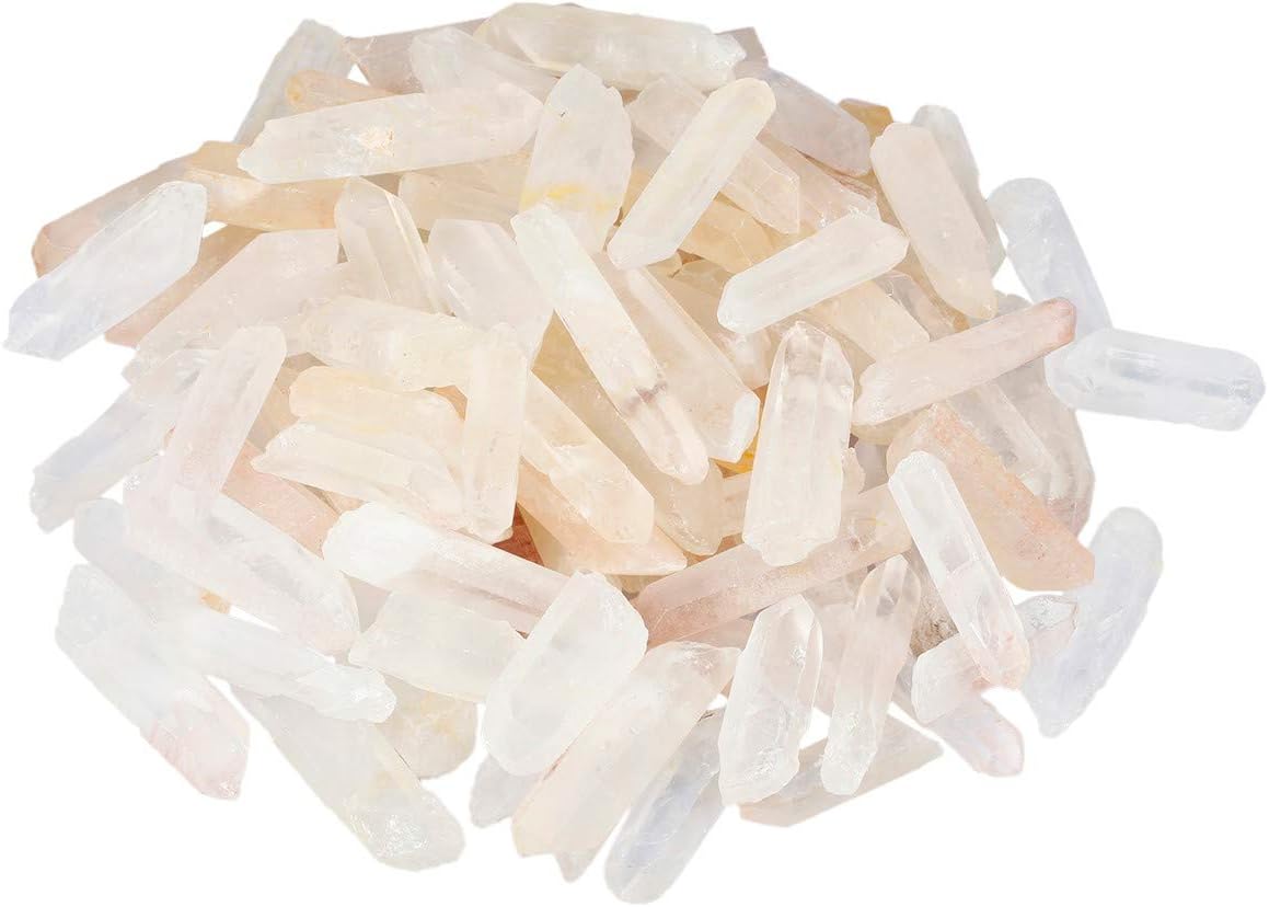 rockcloud 1.5-3" Natural Irregular Rock Quartz Chakra Healing Stone Specimen Pack of 5: Home & Kitchen