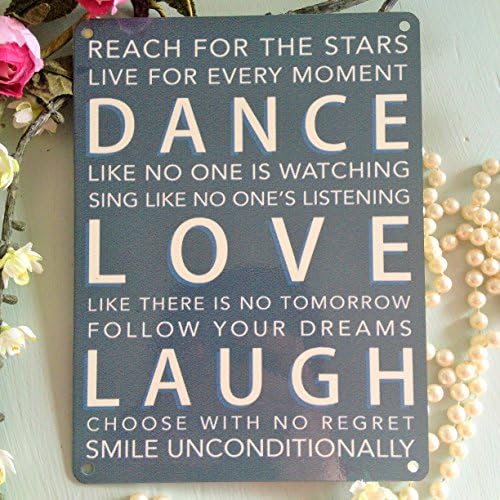 Metal Hanging Sign Dance Love Laugh