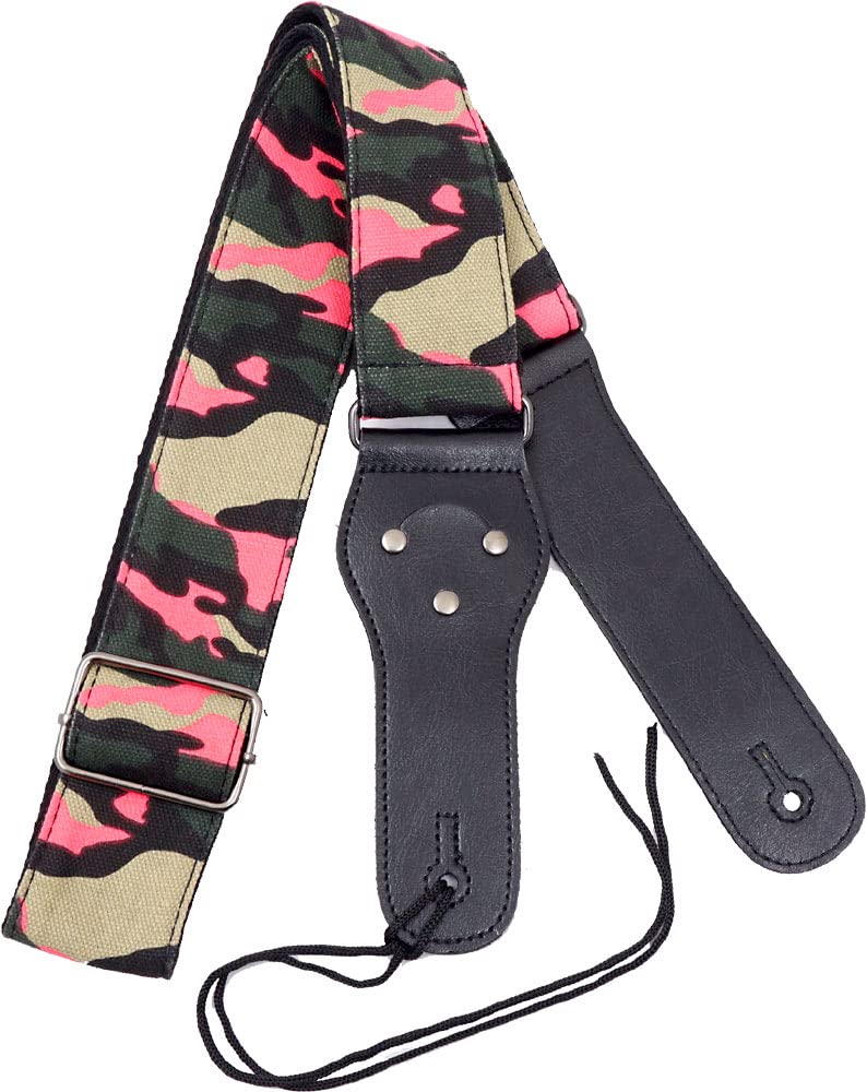 GREMLIN Woven Guitar Strap. Pink Camo