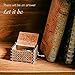 HOSALA Personalizable Music Box Handmade Engraved Wooden (Wood, LET IT BE)