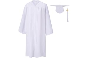 SAMDEEMI Unisex Adult Matte Graduation Gown Cap Tassel Set 2025 for High School and Bachelor 10 Colors