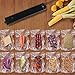 Vacuum Sealer Machine, ROSKY Automatic Food Sealers Vacuum Packing Machine Mini Portable Home Vacuum Sealing System with Led Indicator Lights and 10 pcs Sealer Bags for Food Preservation/Starter Kit
