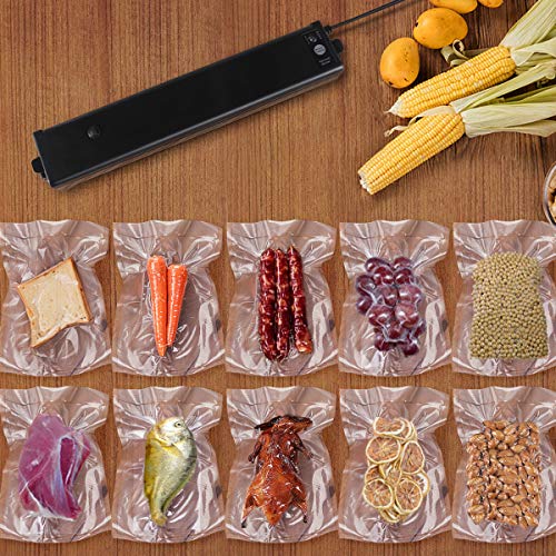Vacuum Sealer Machine, Cakie Vacuum Sealing System Portable Automatic Mini with Double Capacitor Design Send 25 Sealing Bags for Dry and Wet Food Preservation