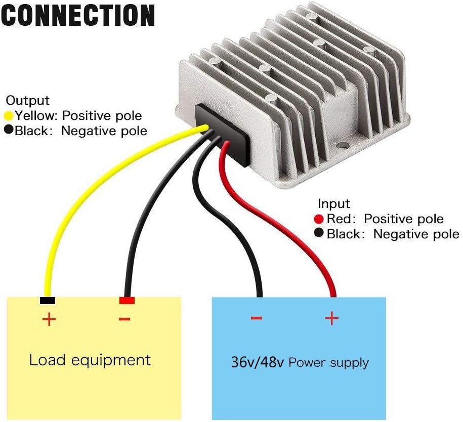 DPLANET 30A 360W 12v Golf Cart 48V 36V to 12V Converter Voltage Regulator Golf Cart Voltage Converter Waterproof: Home Audio & Theater