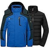 GEMYSE Men's Waterproof 3-in-1 Ski Snow Jacket Puffer Liner Insulated Winter Coat
