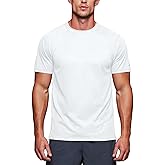 Zengjo Athletic T Shirts for Men,Quick Dry Gym Workout Running Sport Moisture Wicking Short-Sleeve Crewneck Tee