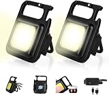 URAQT LED Keychain Flashlight 1000 Lumens COB Rechargeable USB Type-C view 2