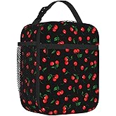 Delicious Cherry Leakproof Lunch Bag Large Capacity Lunchbox Insulated Reusable Lunch Tote Bags Cooler Lunch Container For Work/Office/Picnic/Travel