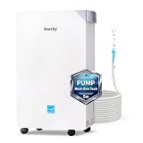 4500 Sq.Ft Energy Star Most Efficient 2025 Dehumidifier with Pump, AEOCKY Max 80 Pint/Day Smart Compressor Dehumidifier with Drain Hose, Intelligent Humidistat,for Basement,Bedroom,Home (White)