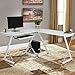 Best Choice Products Wood L-Shape Corner Computer Desk PC Laptop Table Workstation Home Office White