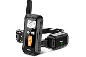 DELUPET Dog Shock Collar with Remote - 2600FT Dog Training Collar with 3 Training Modes, Beep, Vibration, Shock, IPX7 Waterproof Rechargeable Electric Collar for Medium Large Dogs