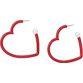 Betsey Johnson Jewelry Women's Love Spell Heart Hoop Earrings