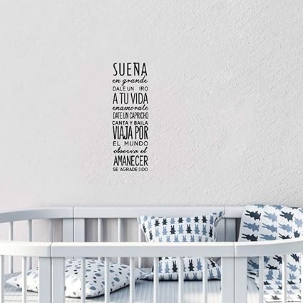Adesivi Per Bambini Adesivo Per Camera Da Letto Per Ragazze Frase Spagnola Per Camerette Camerette Cameretta Per Bambini Amazon It Fai Da Te