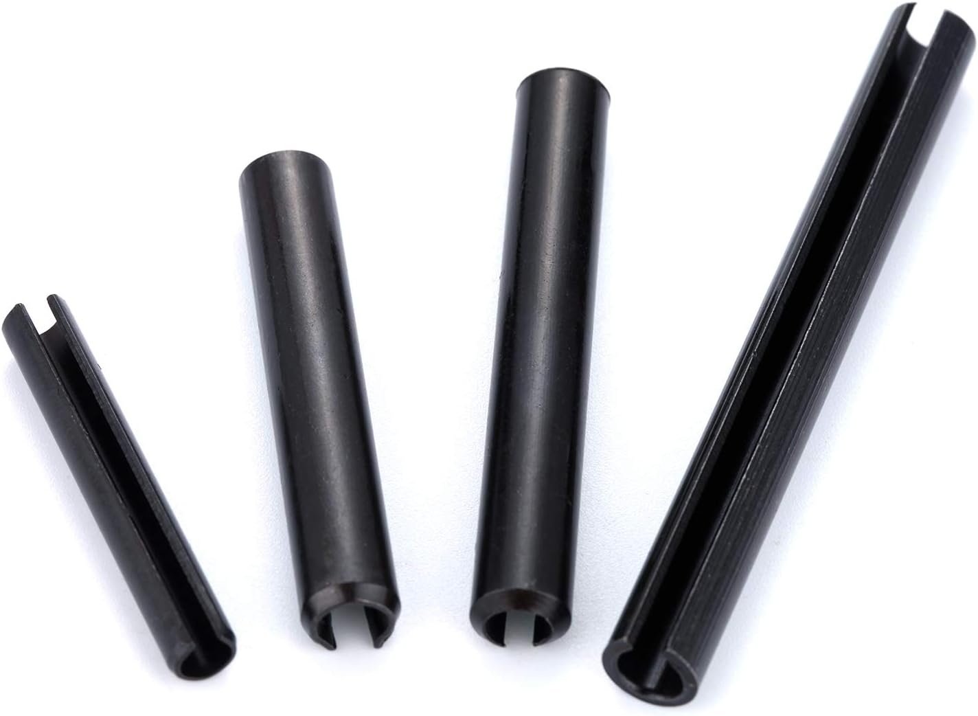 Slotted Spring Pin Roll Pins Assortment Set Steel Split Spring Dowel Tension Roll Pins Metal Hardware Assortment Kit Hollow Spring Pins Mixed Sizes Black 450pcs - Image 5