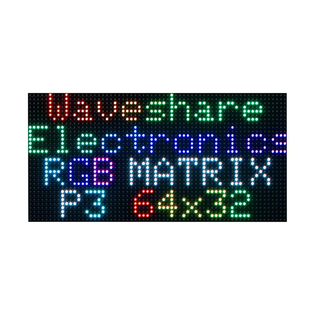 Coolwell RGB full-colour LED matrix panel display, 64 x 32 pixels for Raspberry Pi, Pico, ESP32, Ardui, etc., adjustable brightness