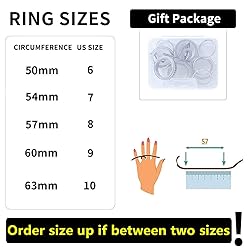 MUCAL Anxiety Ring for Women Men 6pcs Stainless