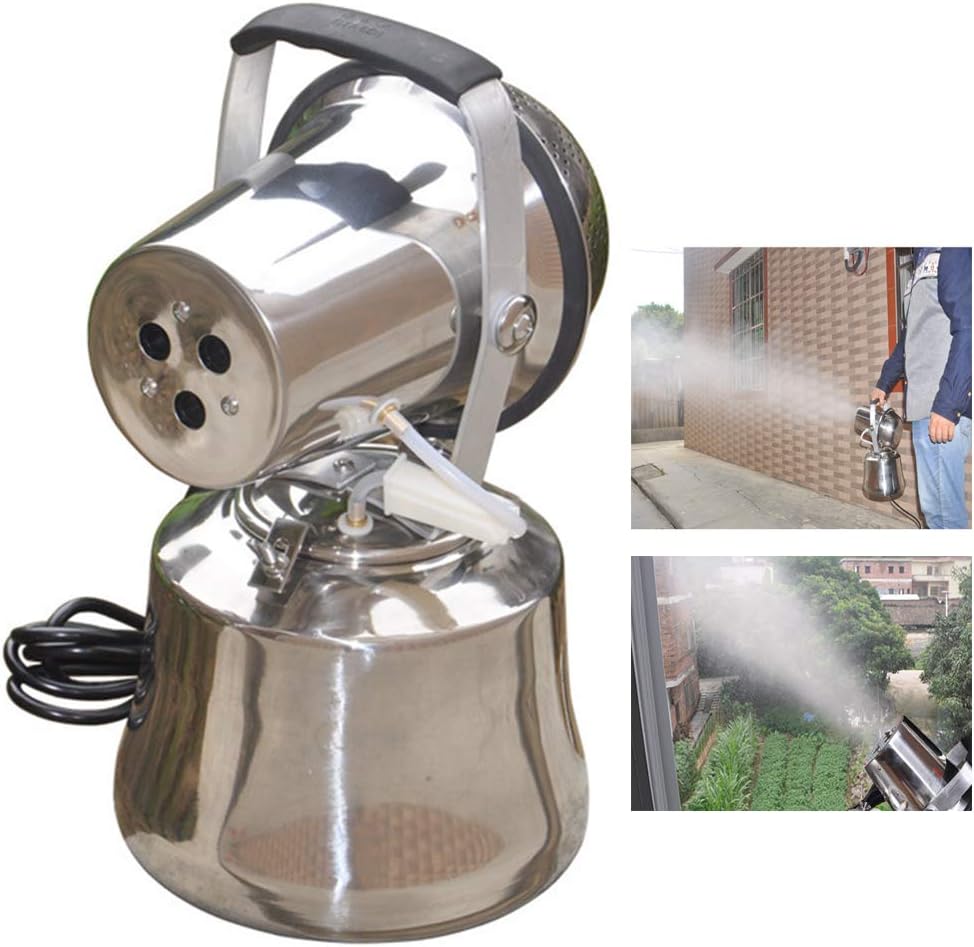 HPYEP 5.5 Liters Handheld ULV Electric Sprayer,Environment Air Disinfection Fogger Machine,304 Stainless Steel Material,Motor Protection with Smart Board