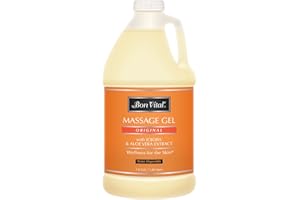 Bon Vital' Original Massage Gel for a Versatile Massage Foundation to Relax Sore Muscles & Repair Dry Skin, For Massage Therapists Who Want Superior Glide & Gentle Friction for Clients, 1/2 Gal Bottle
