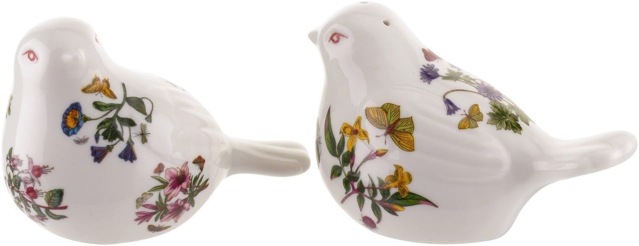 Portmeirion Botanic Garden Bird Shaped Salt & Pepper, White