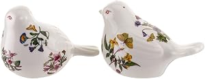 Portmeirion Botanic Garden Bird Shaped Salt & Pepper, White