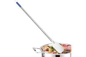 ISIVOVE Mixing Paddle, 43" Stainless Steel Crayfish Mixing Paddle - Detachable Threaded Handle, Weld-Free Smooth Surface, Perfect for Seafood Boiling & Heavy-Duty Cooking (Great for Crayfish, Jam, Beer)