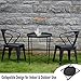 Round Metal Side Table - 20'' Tall Reversible Tray Small End Table, Modern Steel Patio/Garden/Sofa/Coffee/Bed/Nesting Tables Nightstand for Living Room Bedroom Decor Indoor Outdoor (Black)