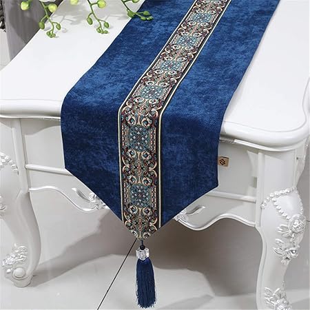 Qiao Table Runners Soft Corduroy Chinese Dining Table Placemat Tv Cabinet Decoration Bedside Table Bed Flag Color A Size 33x200cm Amazon Co Uk Kitchen Home