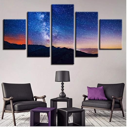 Lienzo modular Hd Impreso Imágenes Decoración para el hogar 5 Piezas