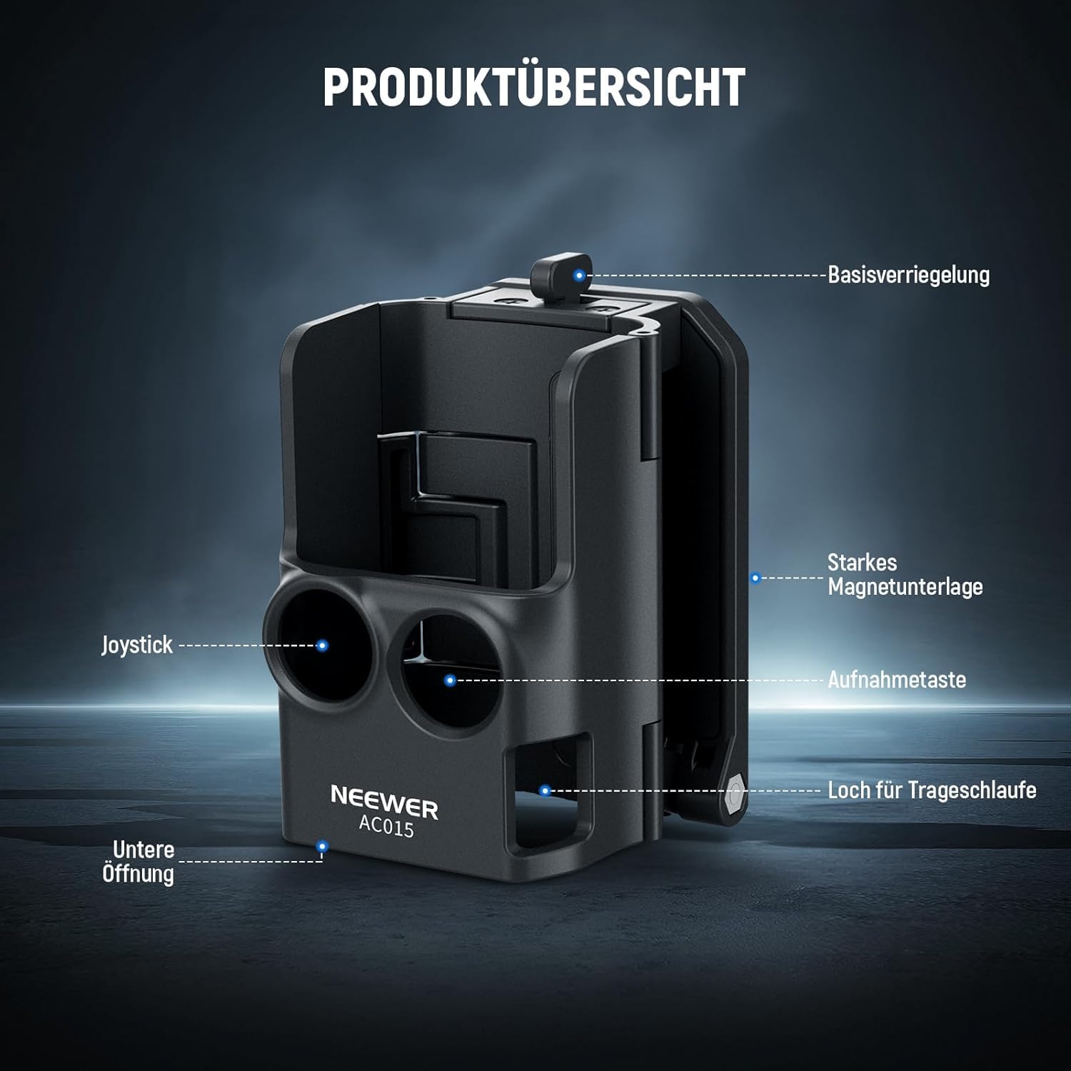 NEEWER Basics Magnethalterung, kompatibel mit DJI Osmo Pocket 3 Xtra Muse 6