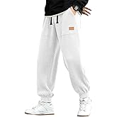 JMIERR Mens Corduroy Joggers Pants Casual Cargo Pants Drawstring Elastic Waist Baggy Tapered Sweatpants with Pockets