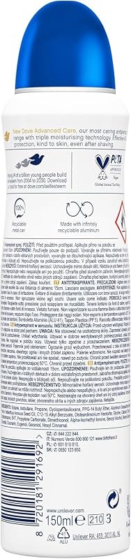 Advanced Care Original Deodorant Spray mit feuchtigkeitsspendender und hautfreundlicher Formel, ohne Alkohol, bis zu 72 Stunden, Deodorant für Damen und Herren, 6 Stück à 150 ml