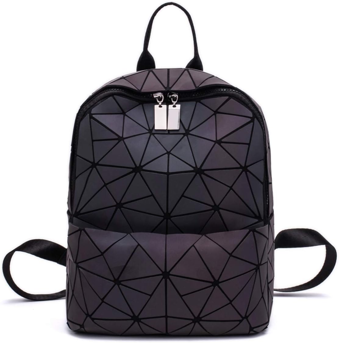 FZChenrryWomen Geometric Luminous Backpack Fashion Bags Lingge Flash Travel School College Rucksack NO.5L