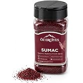Ground Sumac Spice 6.35 oz (180 g) - Turkish Sumac Seasoning, Premium Sumac Powder for Salads, Kebabs, Marinades &amp; Middle Eastern Cooking, Tangy Lemon Flavor