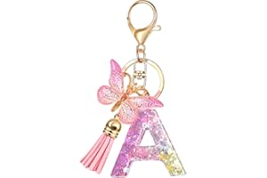GIFTOXO Letter Keychains for Women and Girls, Key Chains for Car Keys, Cute Keychain Accessories for Backpack