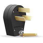 ENERLITES Straight Blade Angle Plug, NEMA 10-30P/50P, 125/250V, Black | 30/50 Amp, AC Dryer Replacement Male Angle Plug, UL Listed
