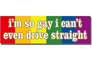 WZCNDIDI I'm So Gay I Can't Even Drive Straight - Flexible Car Auto Bumper Magnet Decals - Hilarious! Automotive Magnet Stickers for Car Truck, SUV