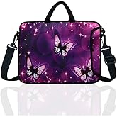 10-Inch Neoprene Laptop Tablet Shoulder Messenger Bag Case Sleeve for 9.7 10 10.1 10.5" Inch Netbook/Ipad Pro/Air (Colourful Butterfly)