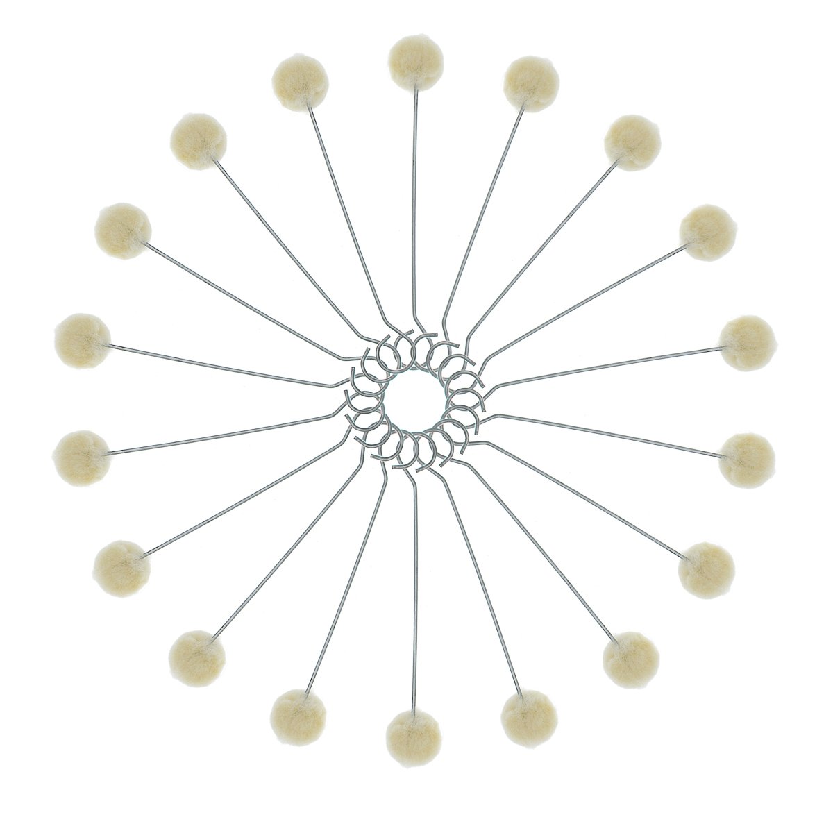 50 Pieces Wool Daubers Ball Brush Leather Dye Dauber Dyeing Applicator with Metal Handle for DIY Crafts Projects