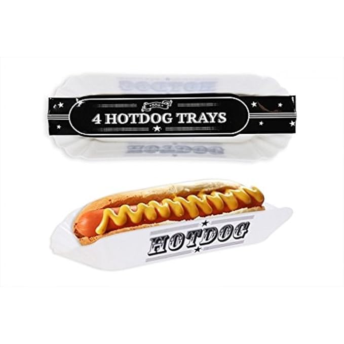 BBQ AM2157 Hot Dog Serving Tray 4pc Amazon.co.uk Kitchen & Home