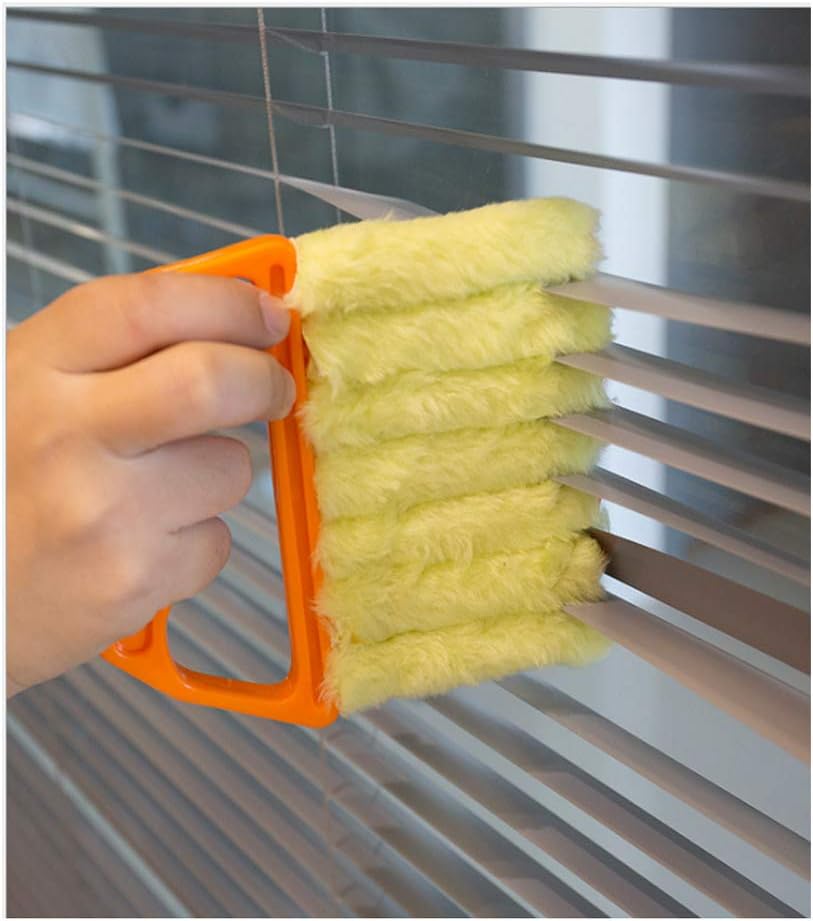 2PCS Practical Mini-Blind Cleaner Brush Vertical Window Blinds Brush Cleaning 7 Shape Handheld Magic Blind Cleaning Scrub Household Tool for Shutter or Electric Fan Air Conditioning(Random): Health & Personal Care