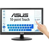 ASUS VT169HE 16 Inch 1080P FHD IPS Touchscreen Monitor, HDMI, VGA | Full HD, 10-point Touchscreen, Wide Viewing Angle, Frameless, Eye Care, Windows 11 Compliance, VESA Wall Mount