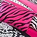Mi Zone Comforter Set Fun Bedroom Décor - Modern All Season Polka Dot Print, Vibrant Color Cozy Bedding Layer, Matching Sham, Decorative Pillow, Twin/Twin XL, Zebra Pink 3 Piece