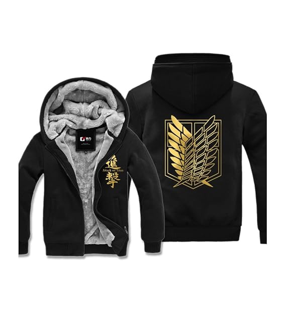 Attack on Titan Zip-Up Hoodie mit Kapuze