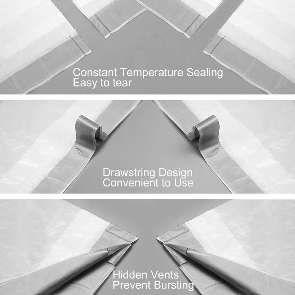 4 Gallon Small Trash Bags Drawstring, Bath Bedroom Kitchen Garbage Bags Heavy Duty, Home Office Wastebasket Bags Unscented, 180 Counts, 17.7 X 19.7